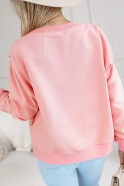 BLUZA BAWEŁNIANA HANA Z MARSZCZENIAMI NA RAMIONACH MORELOWA