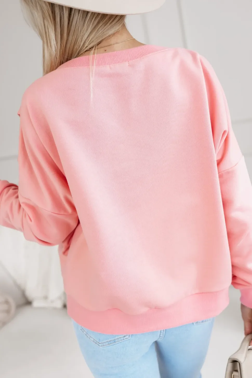 BLUZA BAWEŁNIANA HANA Z MARSZCZENIAMI NA RAMIONACH MORELOWA