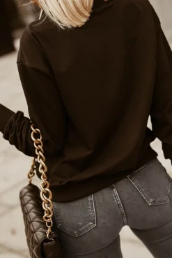 BLUZA BAWEŁNIANA ZŁOTY JELEŃ CZARNA