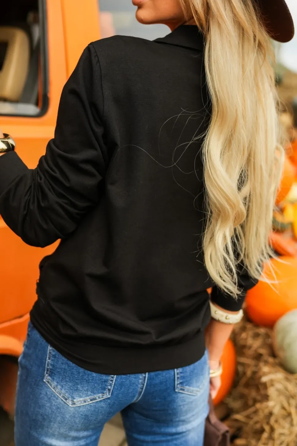 BLUZA BOMBERKA Z KORONKI CZARNA