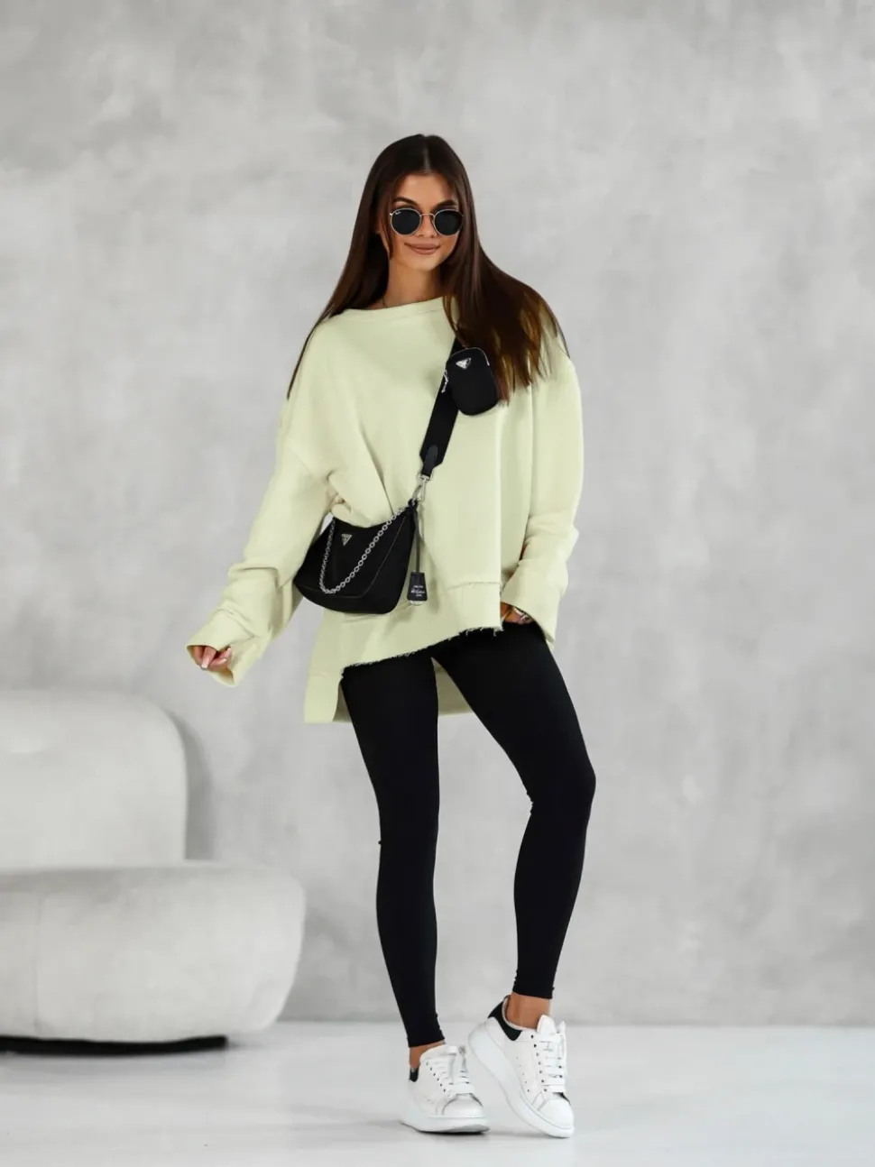 BLUZA DRESOWA BAWEŁNIANA COMMO ŻÓŁTA