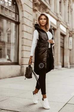 BLUZKA BAWEŁNIANA BASIC Z DŁUGIM RĘKAWEM V DEKOLT BIAŁA