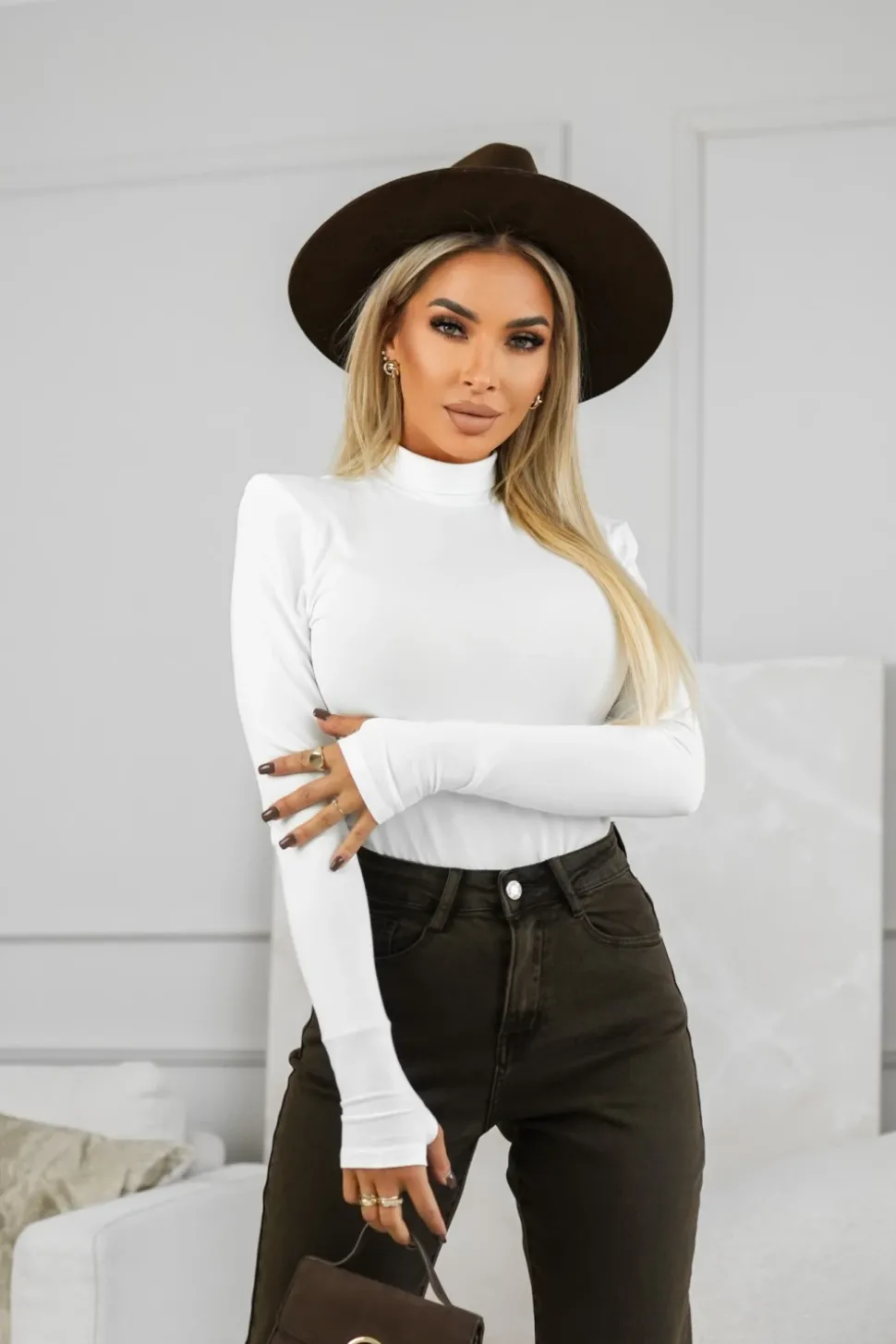 BLUZKA GOLF BASIC BAMBUS ECRU