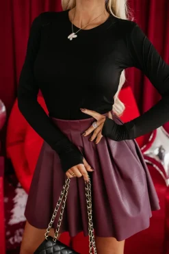 BLUZKA HELEN BASIC Z DŁUGIM RĘKAWEM CZARNA