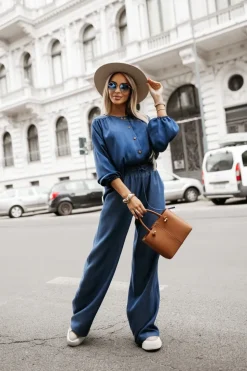 BLUZKA KOSZULOWA ARTI DENIMOWA GRANATOWA