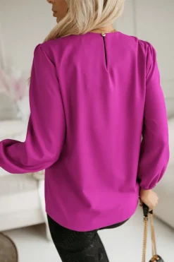 BLUZKA KOSZULOWA BONA FUKSJA