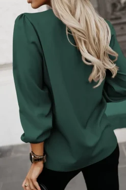 BLUZKA KOSZULOWA BONA ZIELEŃ BUTELKOWA