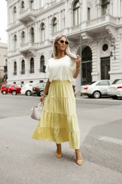 BLUZKA KOSZULOWA LAMBI Z MOTYLKOWYM RĘKAWEM BIAŁA