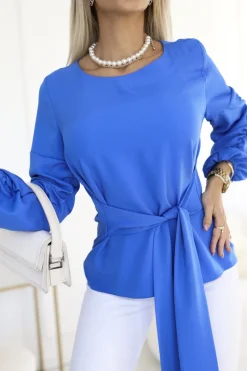 BLUZKA KOSZULOWA VENUS NIEBIESKA