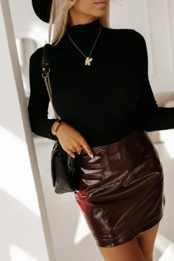 BLUZKA LUCCA Z PÓŁGOLFEM PANTERKA CZARNA