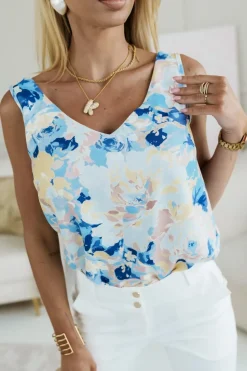 TOP MIRABELL BŁĘKITNO-ŻÓŁTY