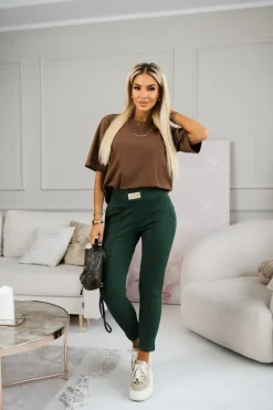 T-SHIRT OVERSIZE MINIMAL BRĄZOWY