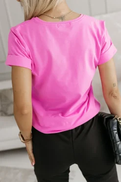 T-SHIRT PINK GIN TONIC MOCNY RÓŻ